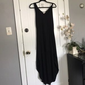 F21 black high low dress